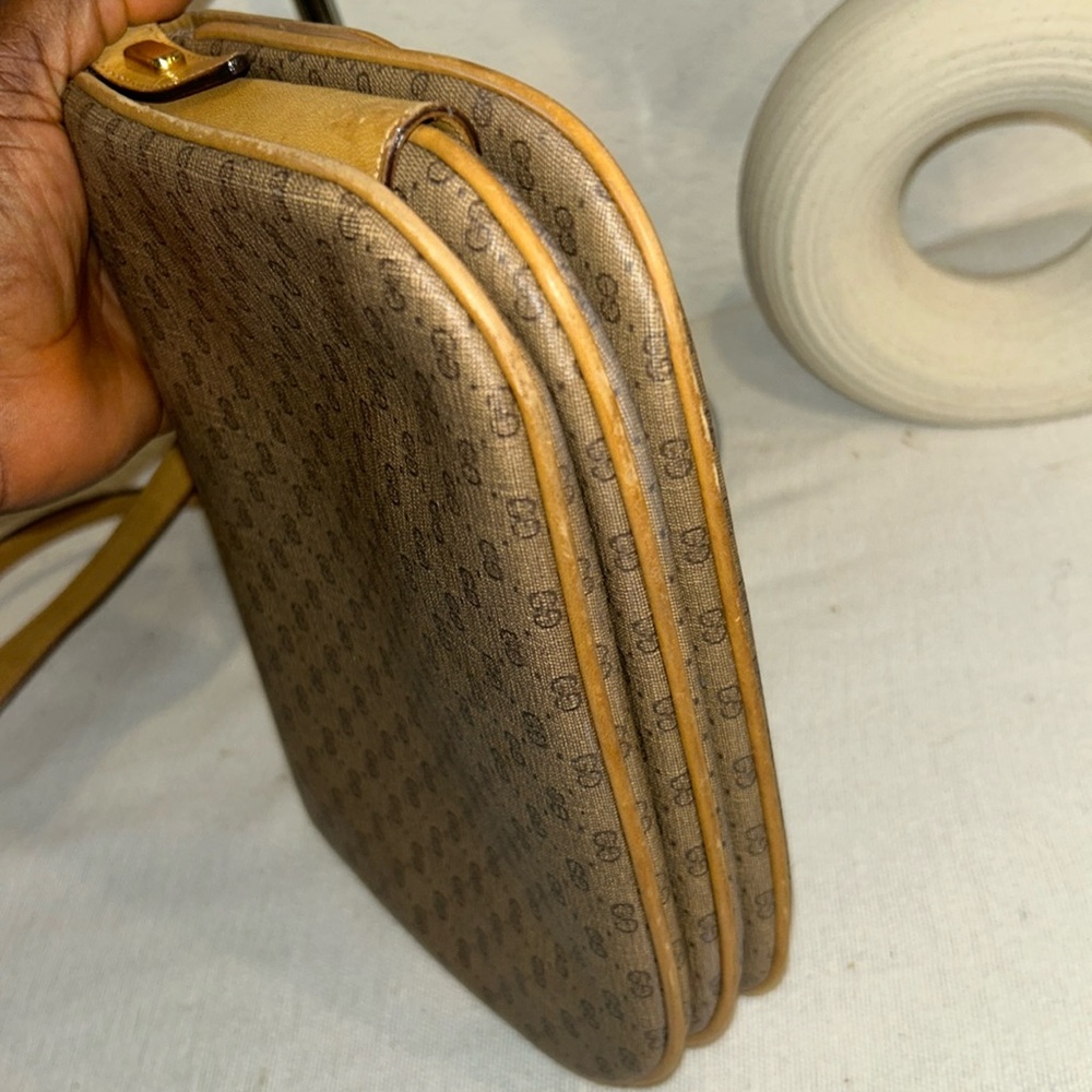GUCCI Old Vintage Micro GG Logo Hardware Leather Mini Shoulder Bag /cros… - Picture 4 of 15